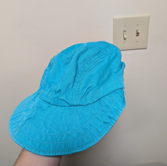 L.L. Bean Accessories - Vintage L.L.Bean Teal Canvas Camp Hat Made in USA Elastic Back